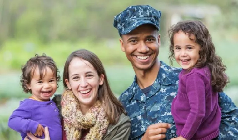 Veteran with family